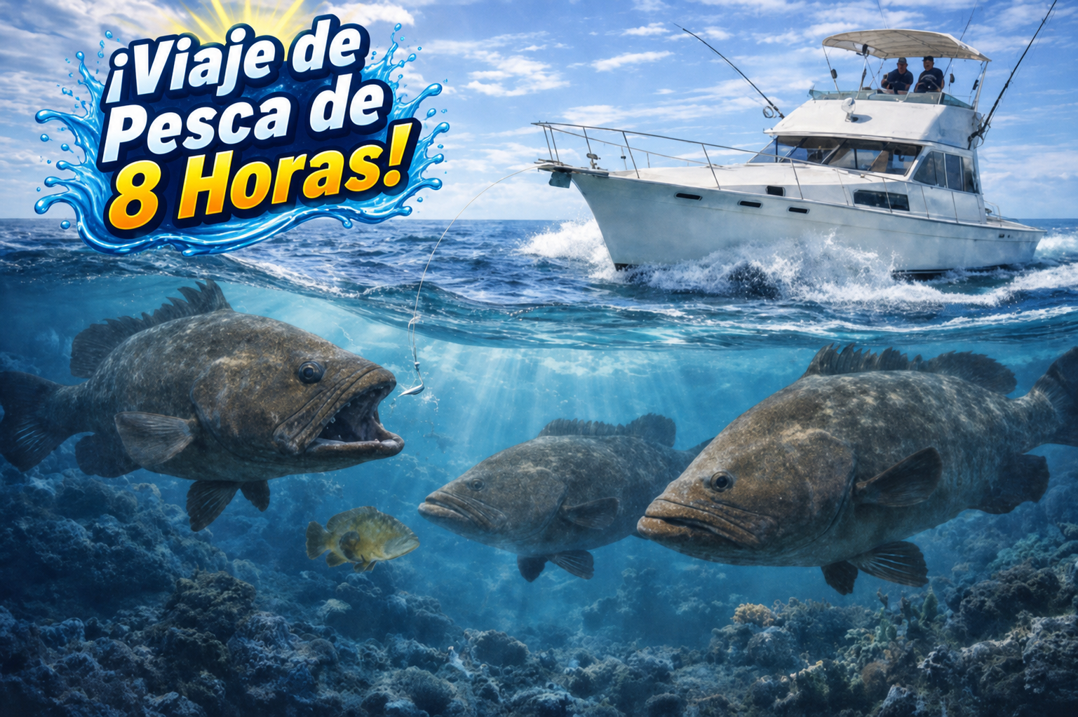 Pesca de Altamar de 8 Horas en el WanderLust